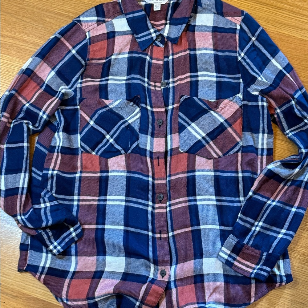 Women’s LUCKY Brand Lightweight Plaid Shirt Size XS. Fall Western Rodeo Ready